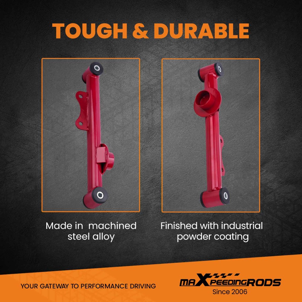 Compatible for Ford Mustang 1979 Upper Lower Rear Tubular Control Arms w/ bushing Bolt Nut