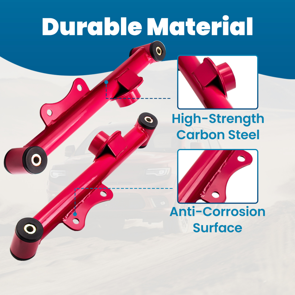 Compatible for Ford Mustang 1979 Upper Lower Rear Tubular Control Arms w/ bushing Bolt Nut