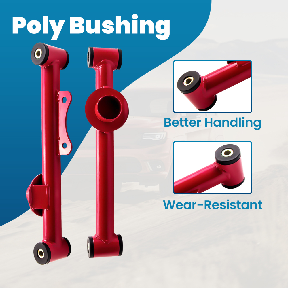 Compatible for Ford Mustang 1979 Upper Lower Rear Tubular Control Arms w/ bushing Bolt Nut