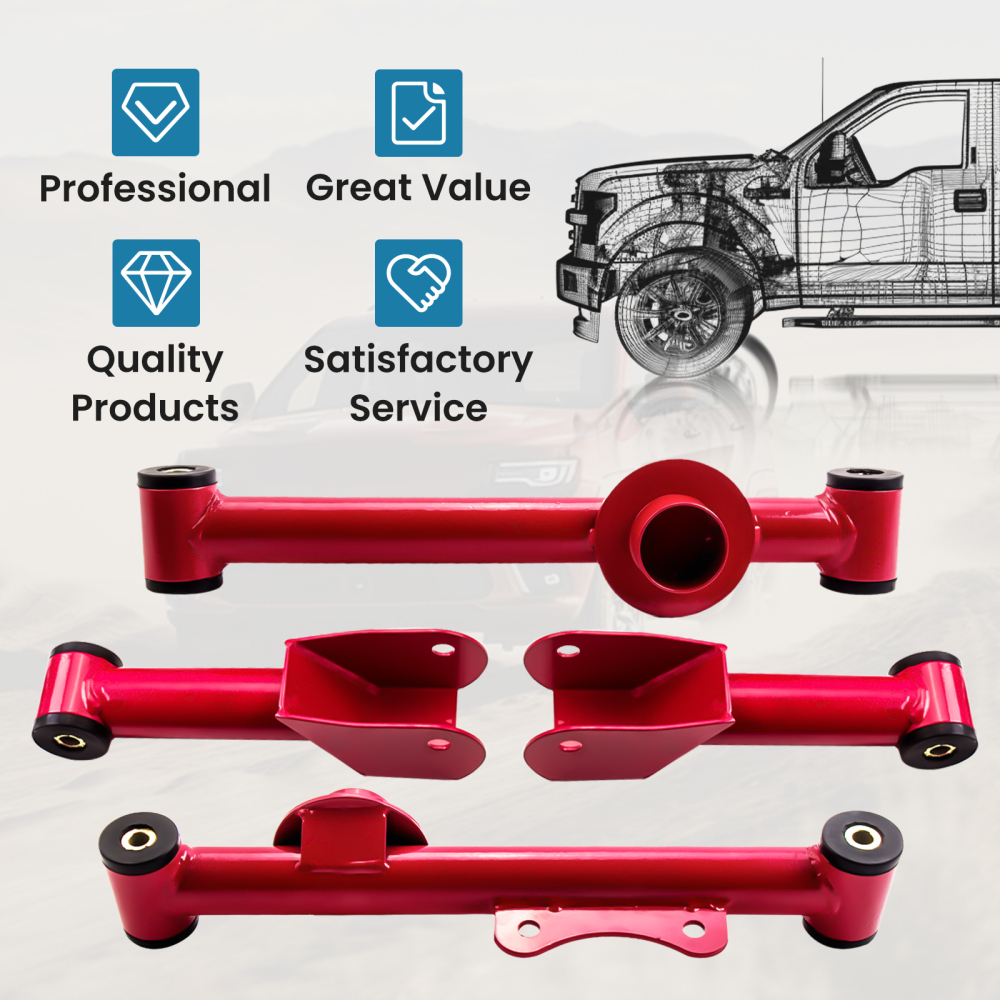 Compatible for Ford Mustang 1979 Upper Lower Rear Tubular Control Arms w/ bushing Bolt Nut