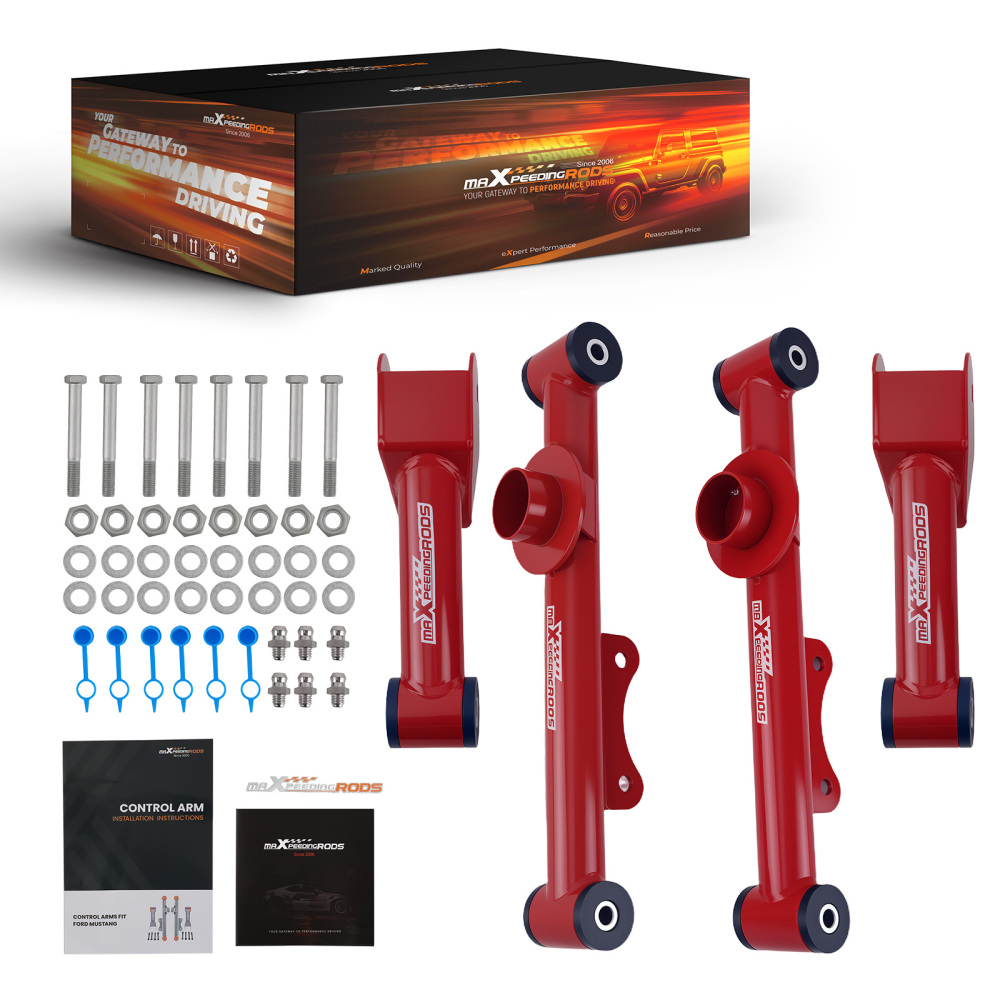 Tubular Upper Lower Rear Control Arm Kit compatible for Ford Mustang 79-04 compatible for Mercury Capri 86