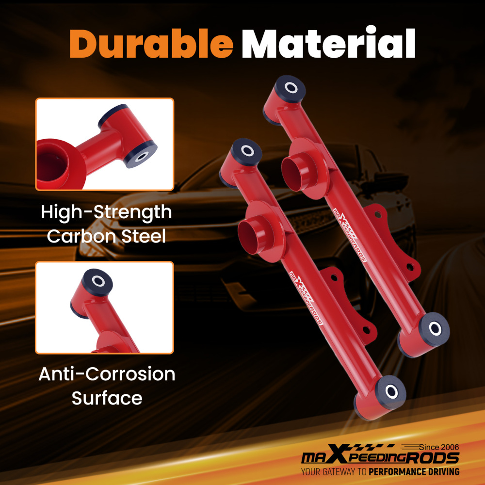 Tubular Upper Lower Rear Control Arm Kit compatible for Ford Mustang 79-04 compatible for Mercury Capri 86