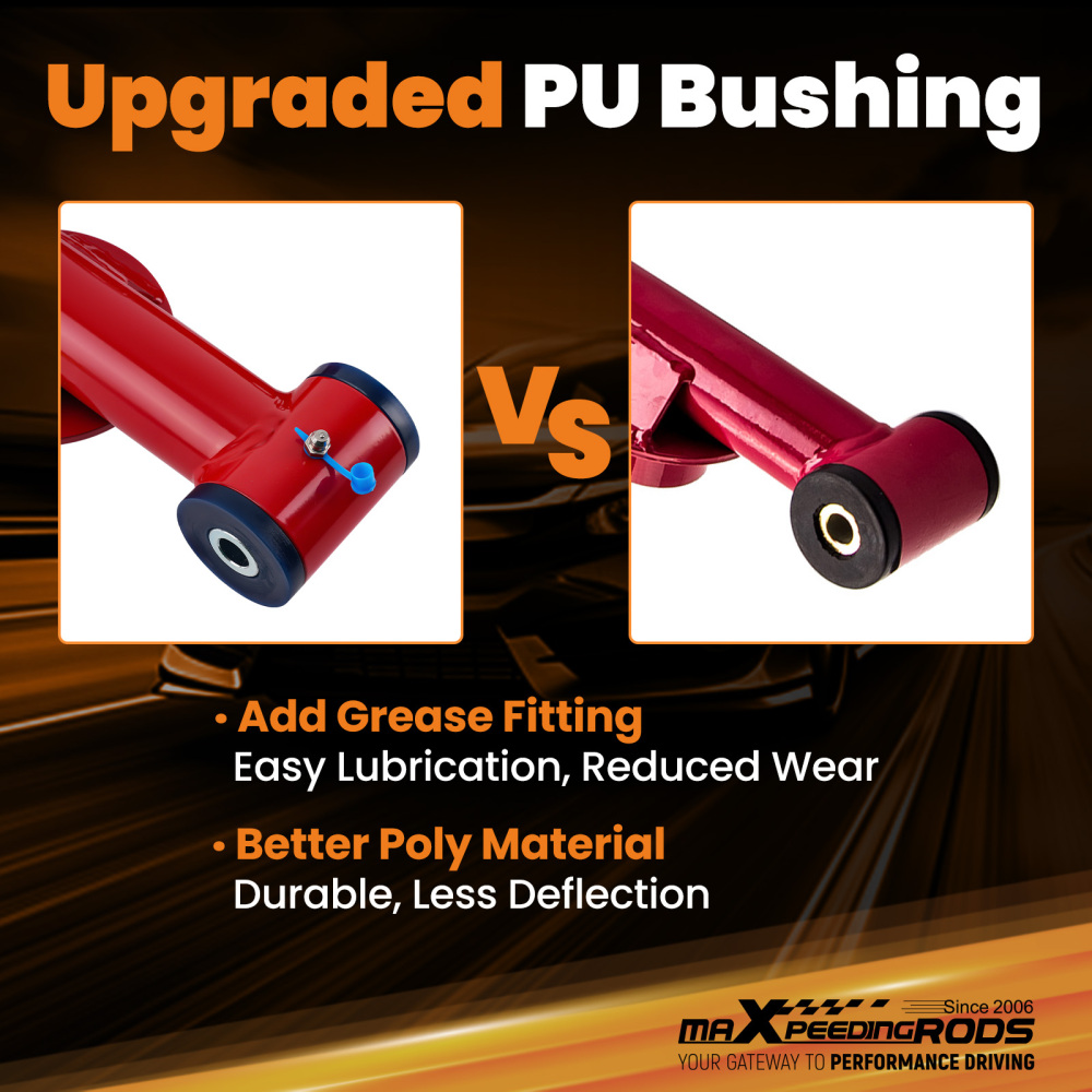 Tubular Upper Lower Rear Control Arm Kit compatible for Ford Mustang 79-04 compatible for Mercury Capri 86