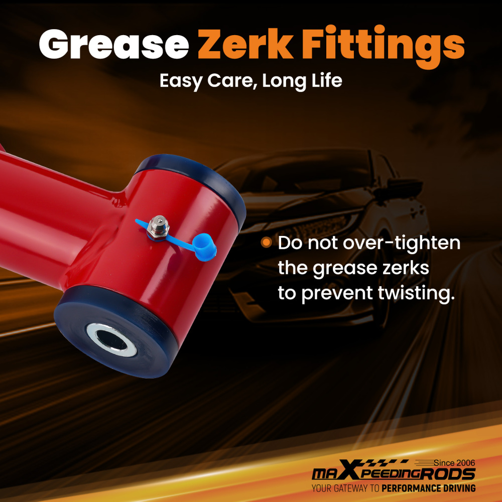 Tubular Upper Lower Rear Control Arm Kit compatible for Ford Mustang 79-04 compatible for Mercury Capri 86