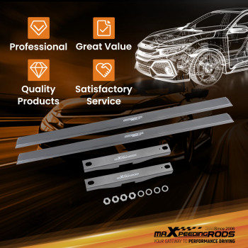 45 12 Gauge Square Subframe Connectors Weld In for 1979-04 compatible for Ford Mustang Cobra