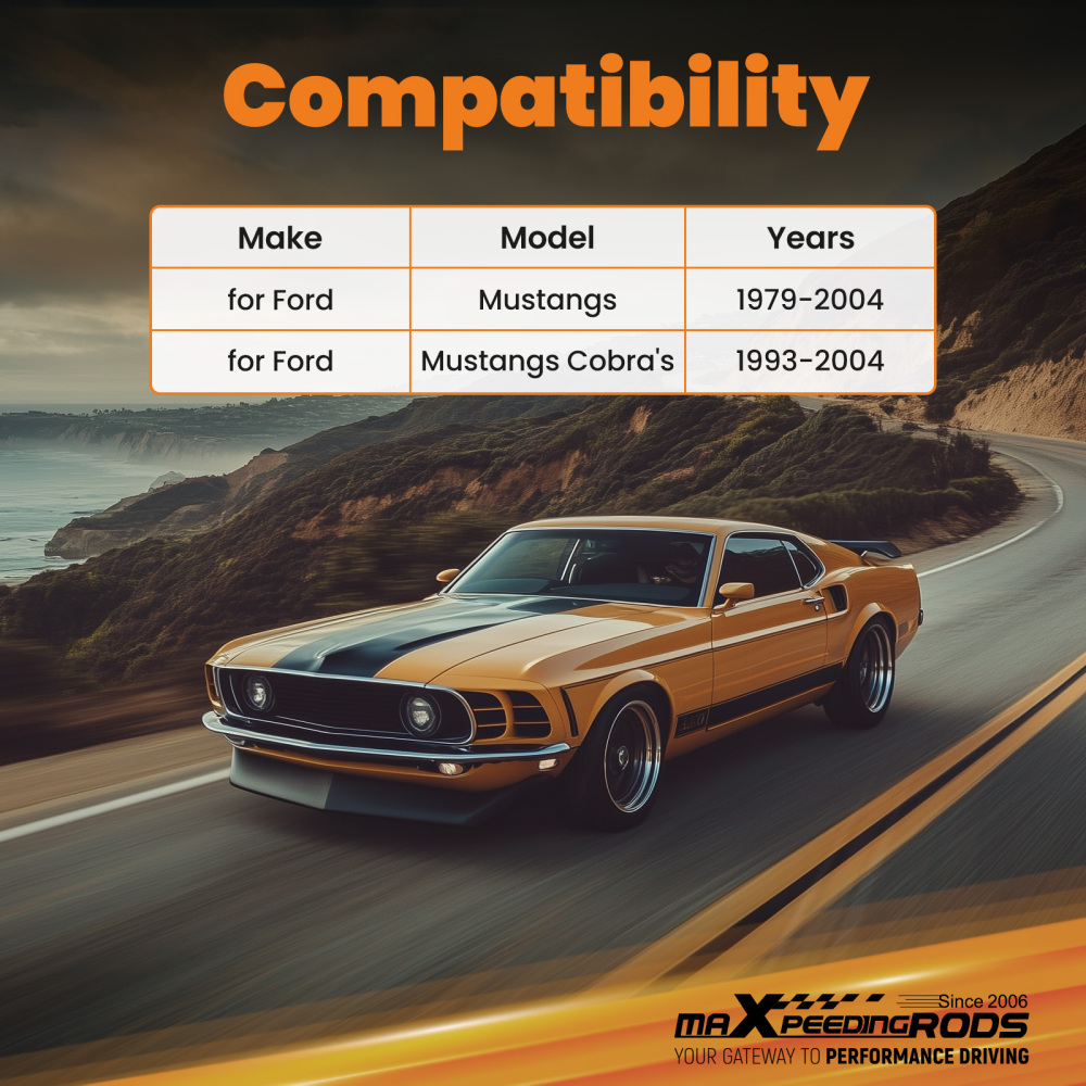 45 12 Gauge Square Subframe Connectors Weld In for 1979-04 compatible for Ford Mustang Cobra