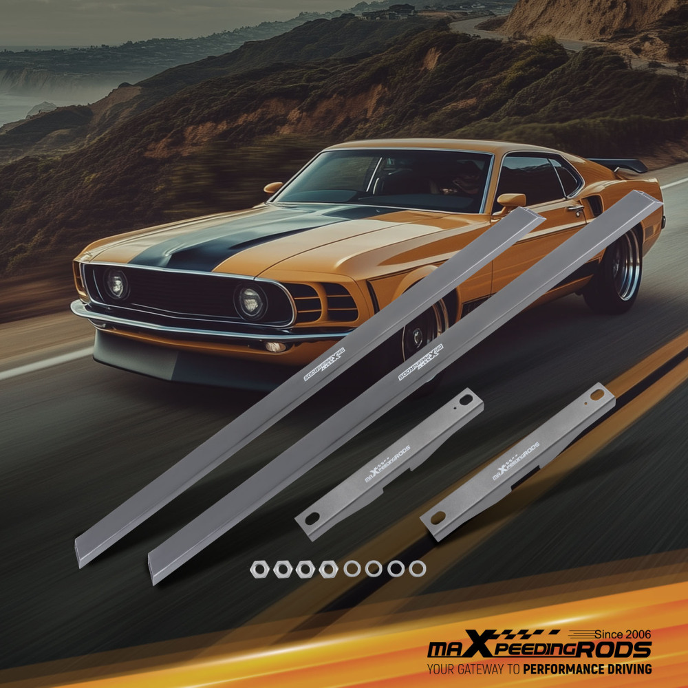 45 12 Gauge Square Subframe Connectors Weld In for 1979-04 compatible for Ford Mustang Cobra