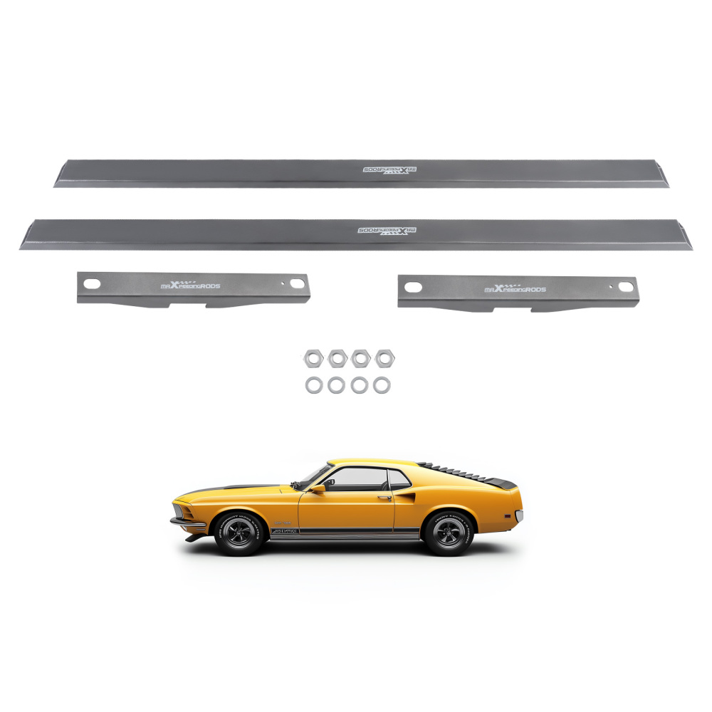 45 12 Gauge Square Subframe Connectors Weld In for 1979-04 compatible for Ford Mustang Cobra