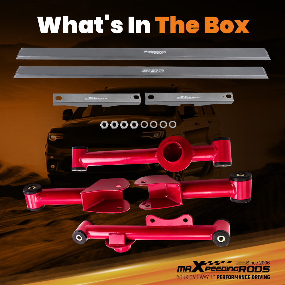 Rear UpperLower Control Arms Subframe Connectors compatible for Ford Mustang 79-04