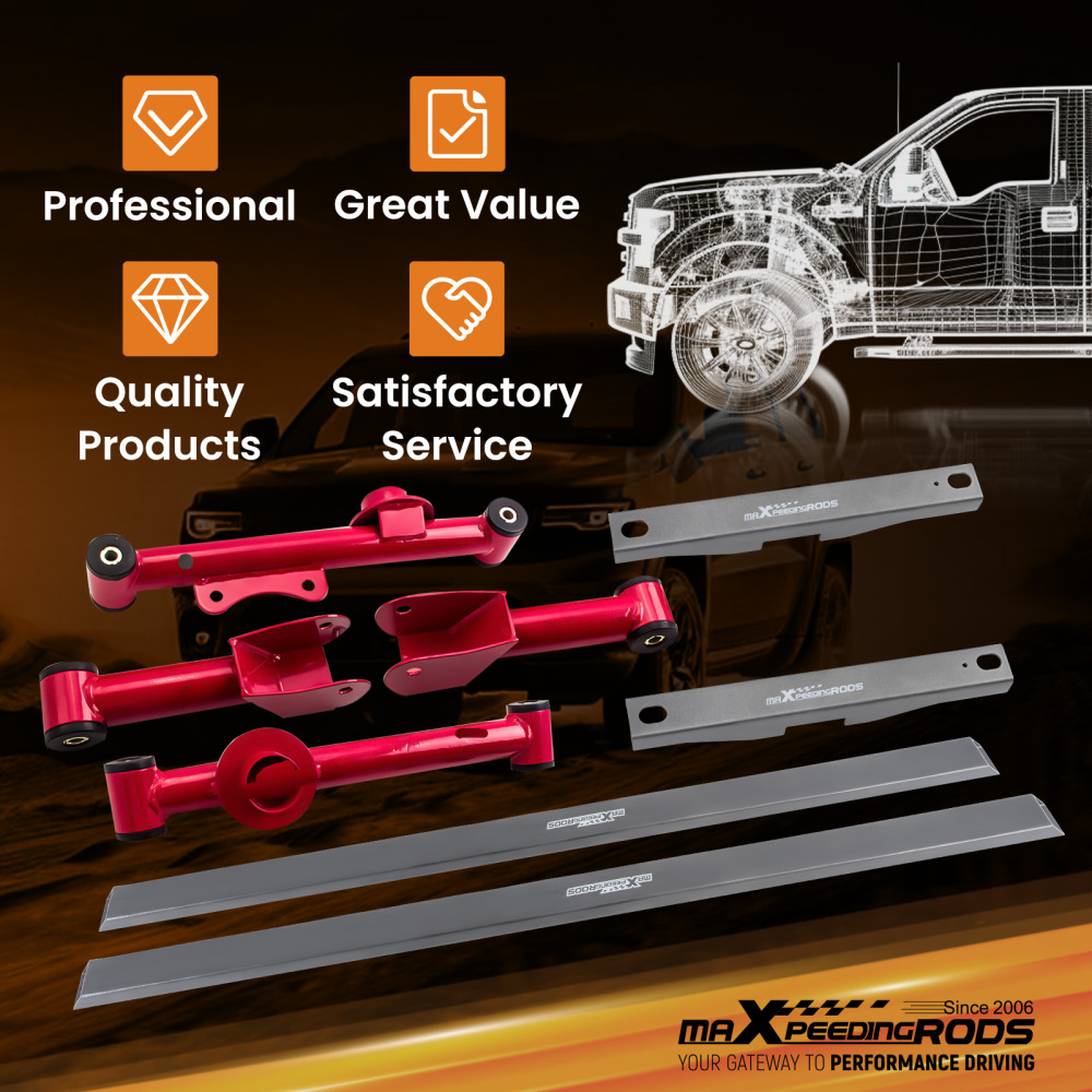 Rear UpperLower Control Arms Subframe Connectors compatible for Ford Mustang 79-04