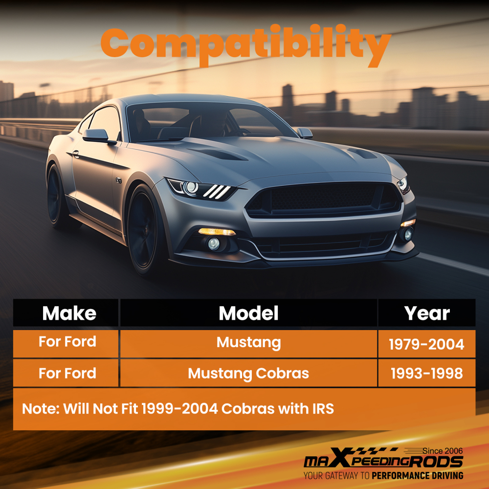 Rear UpperLower Control Arms Subframe Connectors compatible for Ford Mustang 79-04