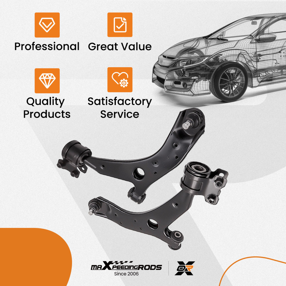 PAIR CONTROL ARMS W/ BALL JOINT FRONT compatible for MAZDA 3 BK compatible for MAZDA 5 CR19 CW LEFT&RIGHT