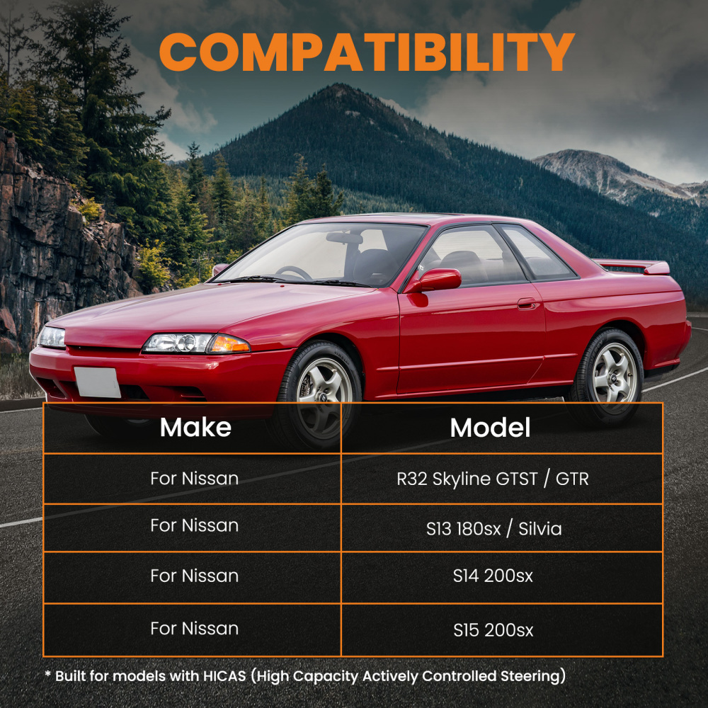 Compatible for Nissan R32 R33 R34 Skyline GTS GTSTRB25 Hicas Eliminator Kit with Bracket suspension arms