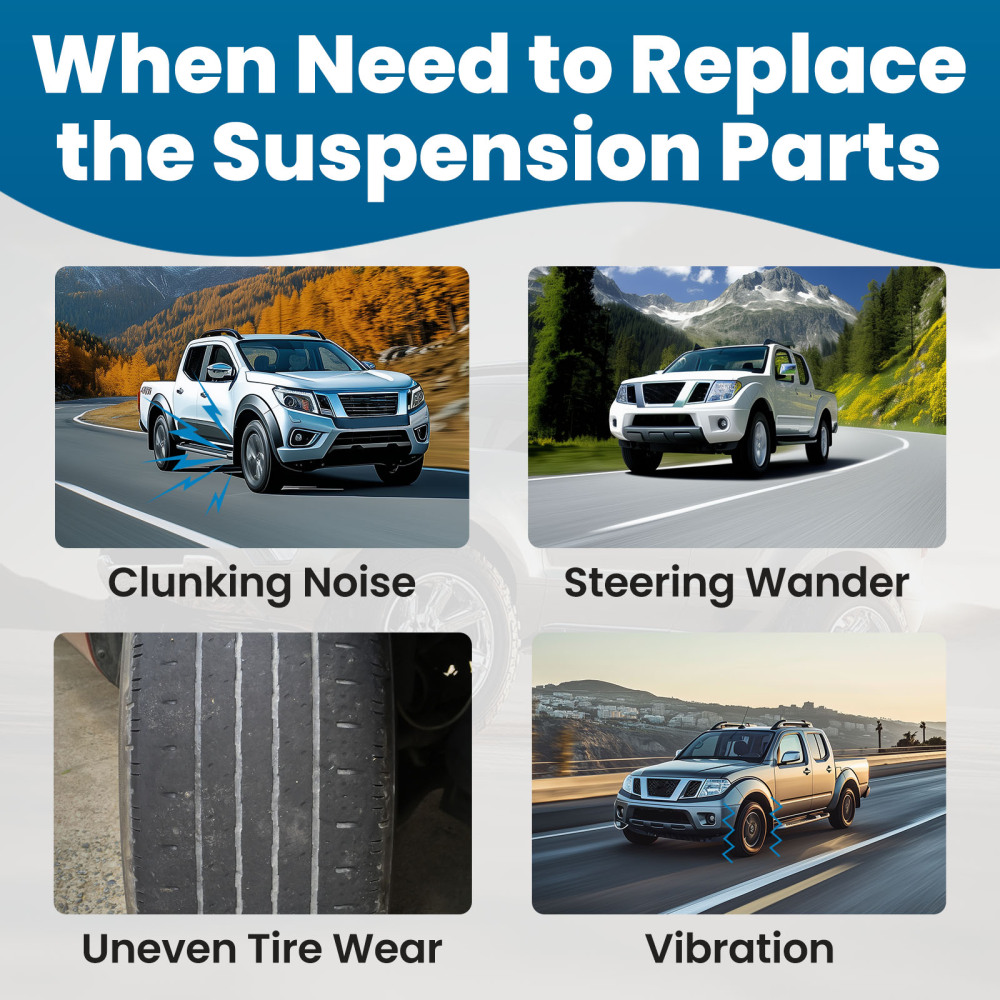 Front Upper Control Arms Suspension Kits compatible for Nissan Pathfinder Frontier Xterra