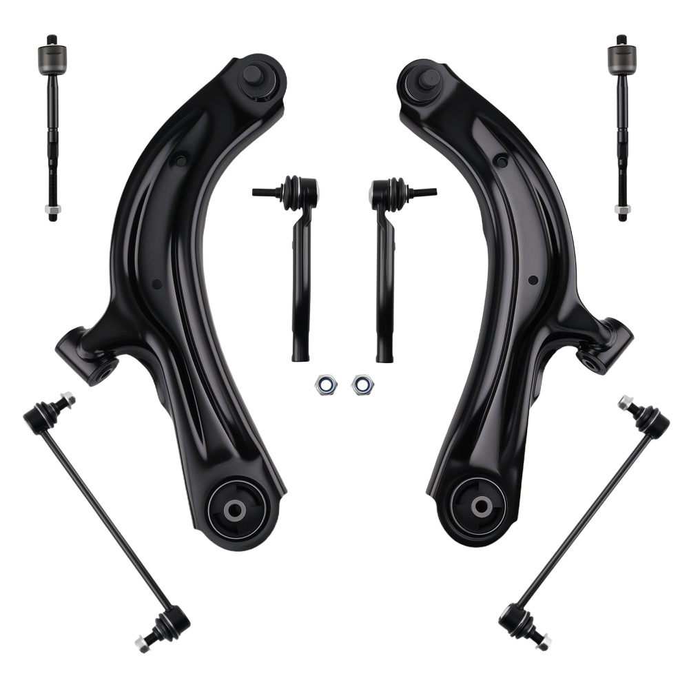 8pcs Front Lower Control Arms Tie Rod compatible for Nissan NV200 Sentra compatible for Chevy City Express