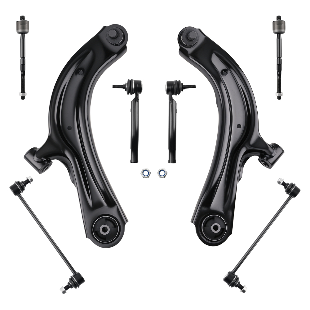 8pcs Front Lower Control Arms Tie Rod compatible for Nissan NV200 Sentra compatible for Chevy City Express