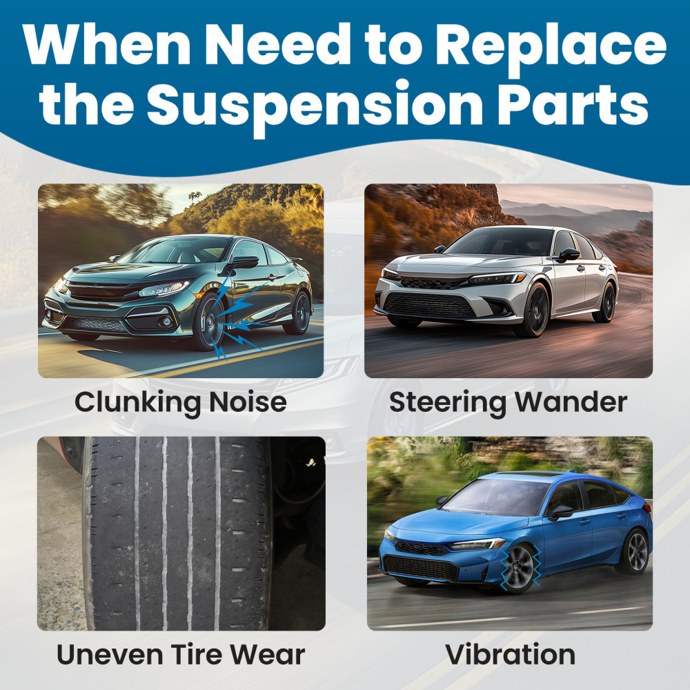 10pcs Front Suspension Control Arms Kit compatible for Honda Odyssey 2011 2012 2013-2017