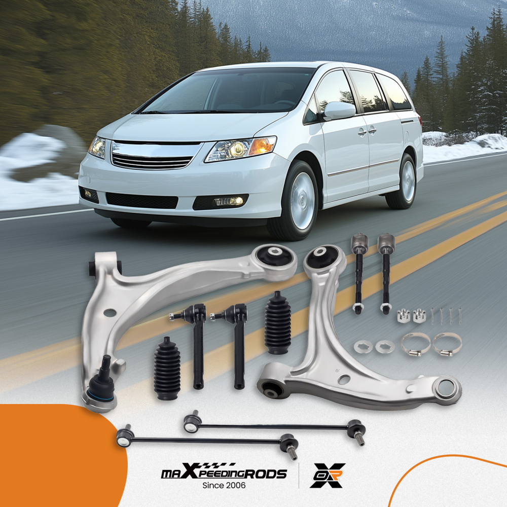 New 10 Pcs Front Lower Control Arm and Sway Bar compatible for Honda Odyssey 2010 D601008 suspension arms