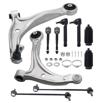 10pc Front Lower Control Arms Tie Rods Sway Bar Kit For 2005-2010 compatible for Honda Odyssey
