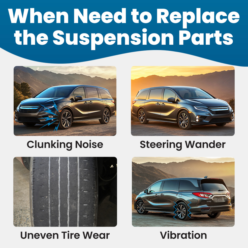 8x Front Lower Control Arms w/ Ball Joints for 2011 2012 2013-2017 compatible for Honda Odyssey