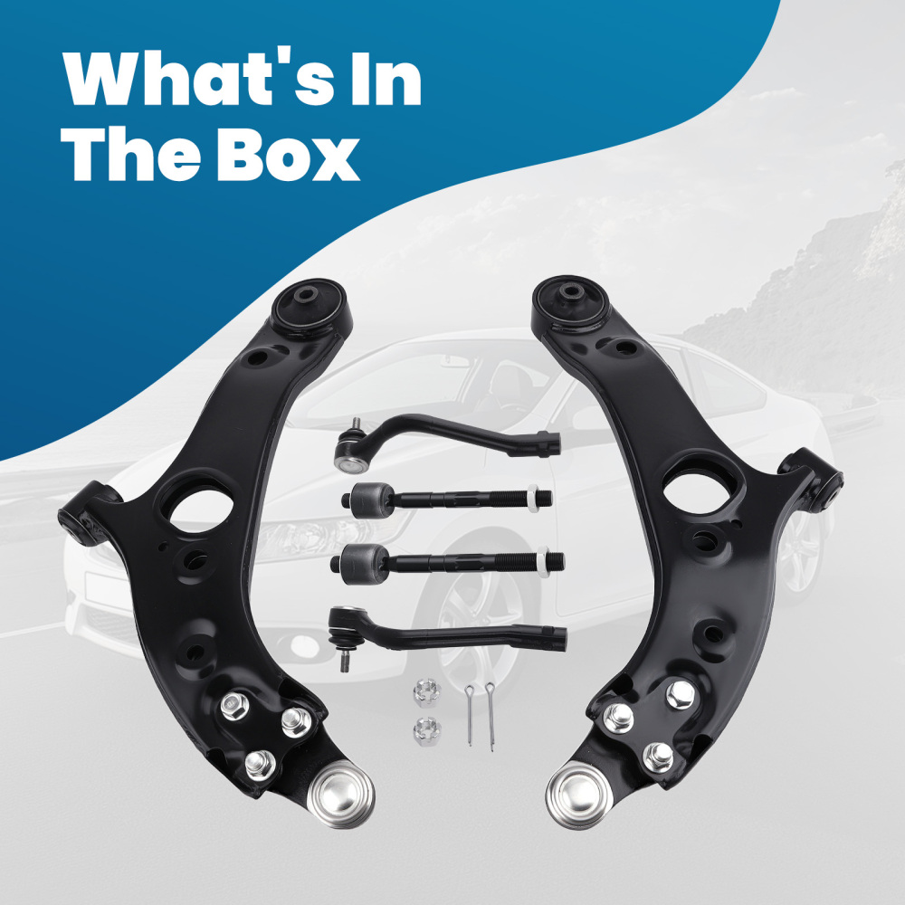 Front Lower Control Arm Tie Rod Ends compatible for Hyundai Azera Sonata compatible for Kia Cadenza Optima