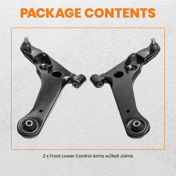 Pair Front Lower Control Arm with Ball Joint compatible for Mitsubishi Outlander 2003-2006