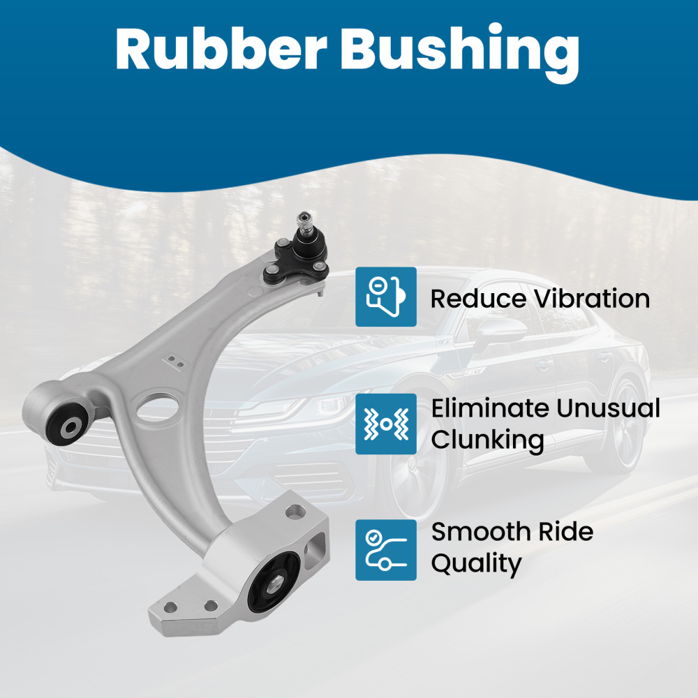 Front Lower Control Arms + Ball Joints + Sway Bar Links compatible for VW Passat Tiguan CC