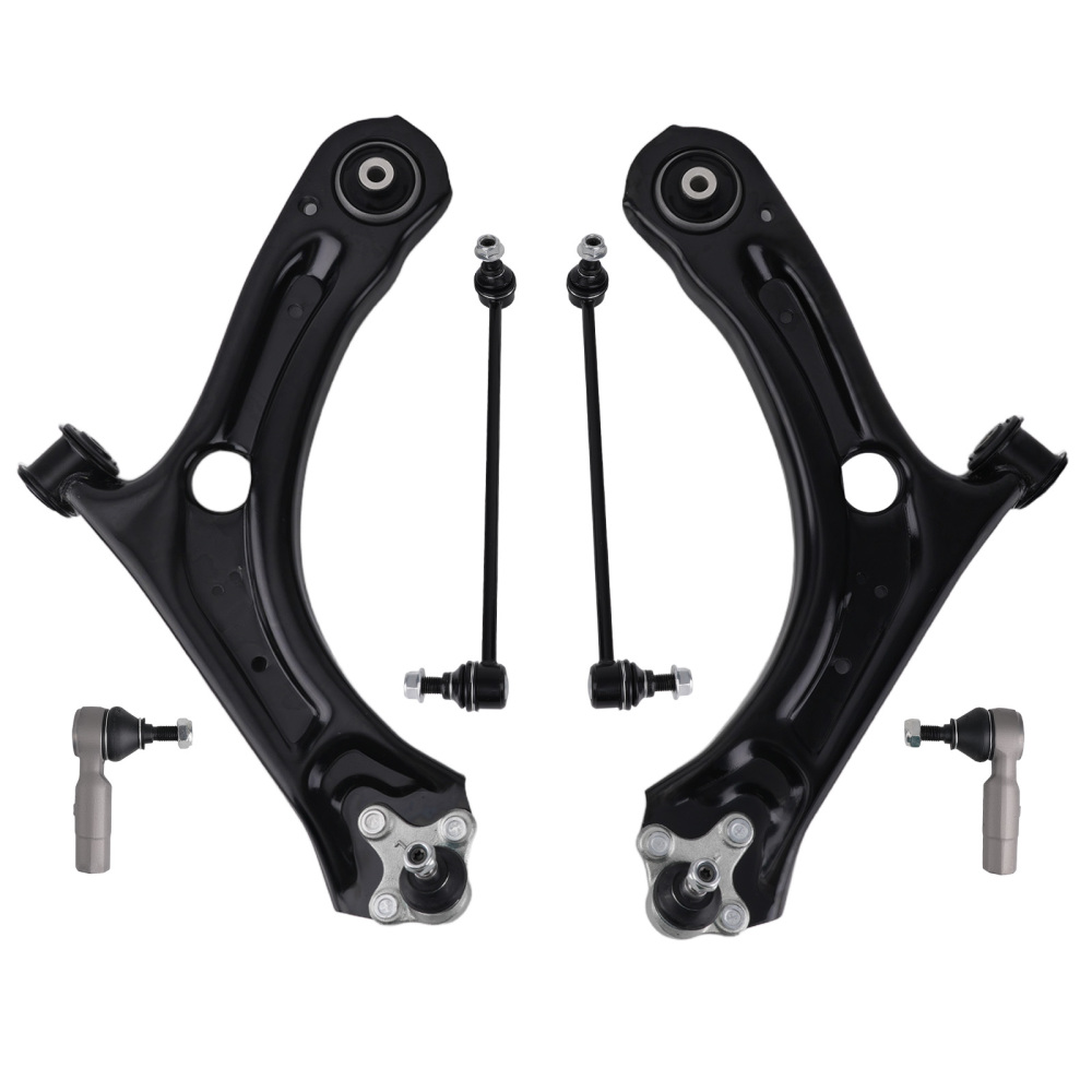 Front Lower Control Arms + Tie Rods Sway Bar Links for 2012-2016 Passat Beetle