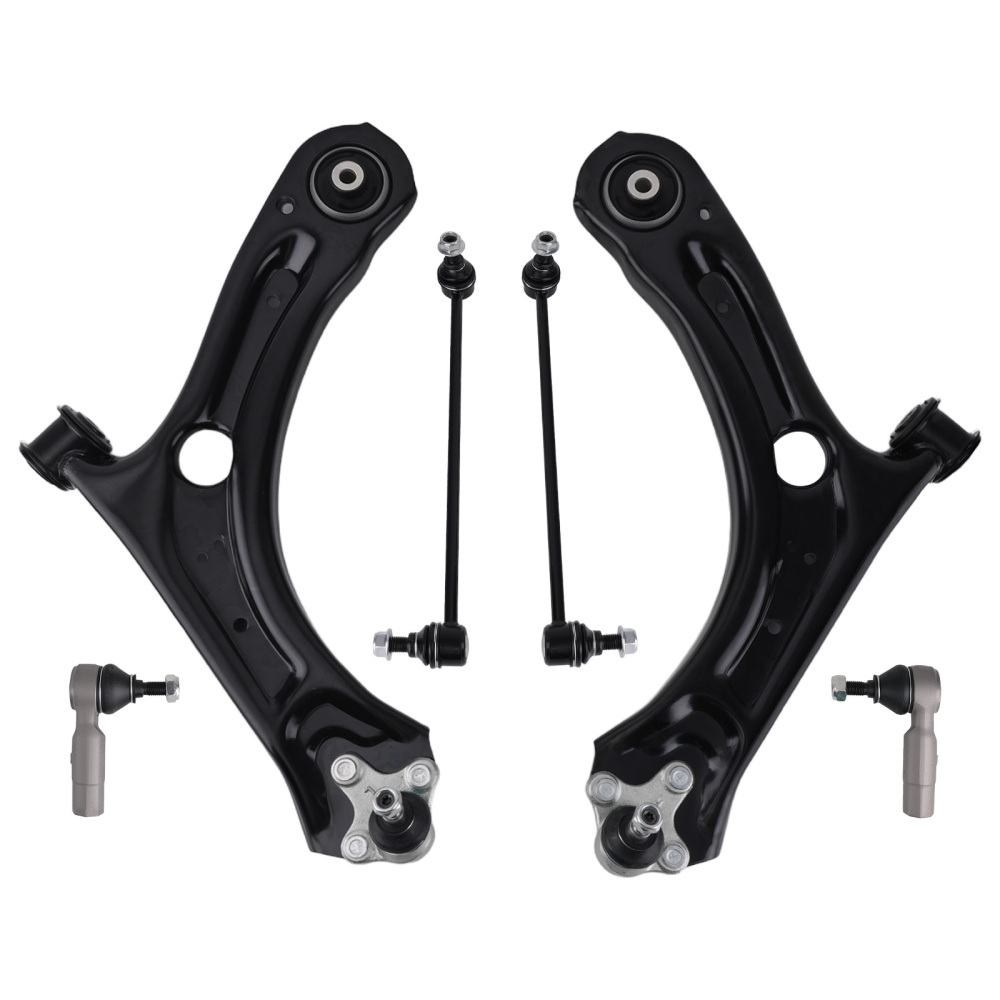 Front Lower Control Arms + Tie Rods Sway Bar Links for 2012-2016 Passat Beetle