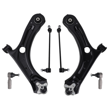 Front Lower Control Arms + Tie Rods Sway Bar Links for 2012-2016 Passat Beetle