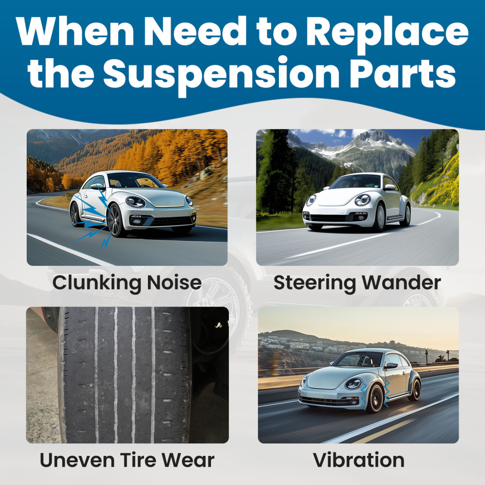 Front Lower Control Arms + Tie Rods Sway Bar Links for 2012-2016 Passat Beetle