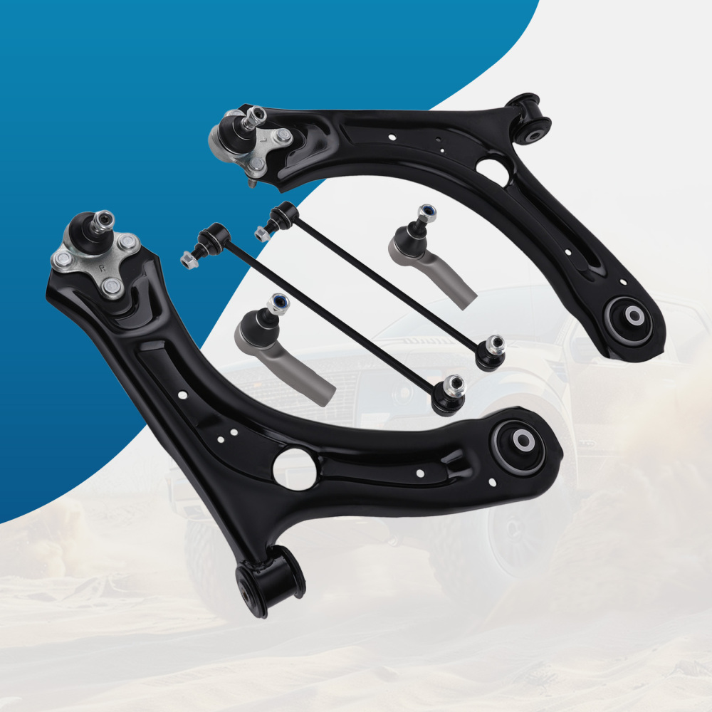 Front Lower Control Arms + Tie Rods Sway Bar Links for 2012-2016 Passat Beetle