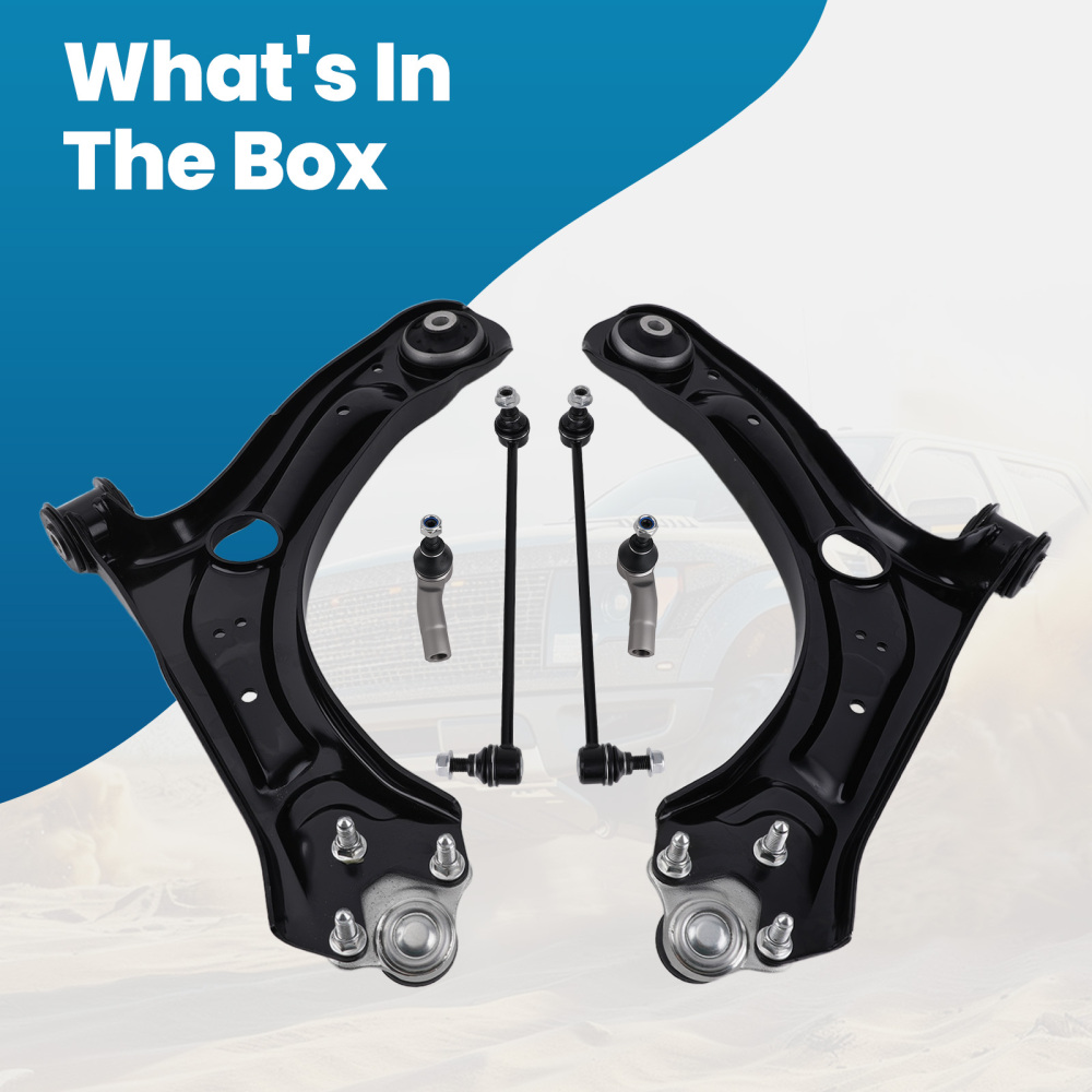 Front Lower Control Arms + Tie Rods Sway Bar Links for 2012-2016 Passat Beetle