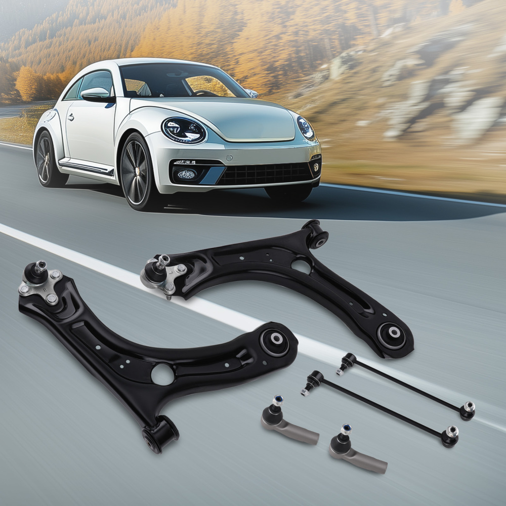 Front Lower Control Arms + Tie Rods Sway Bar Links for 2012-2016 Passat Beetle