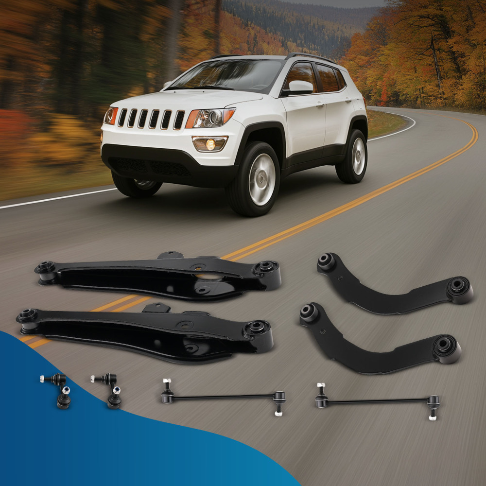 Rear Upper Lower Control Arms Sway Bar for 2007-09 compatible for Dodge Caliber Patriot Compass