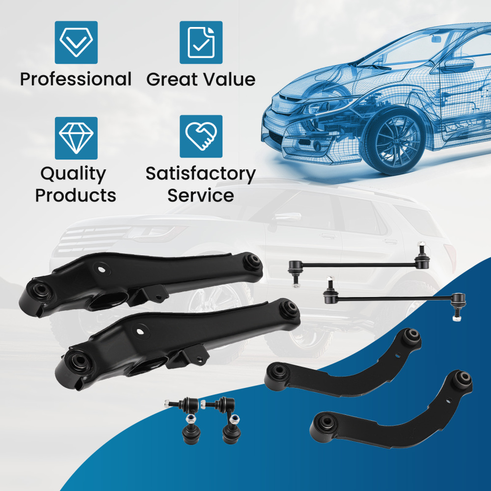 Rear Upper Lower Control Arms Sway Bar for 2007-09 compatible for Dodge Caliber Patriot Compass