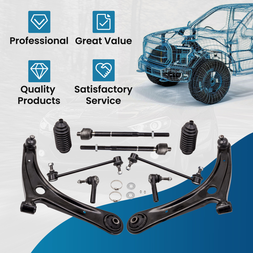 10x Front Lower Control Arm Sway Bar Tie Rod for 2007-2017 compatible for Jeep Compass Patriot