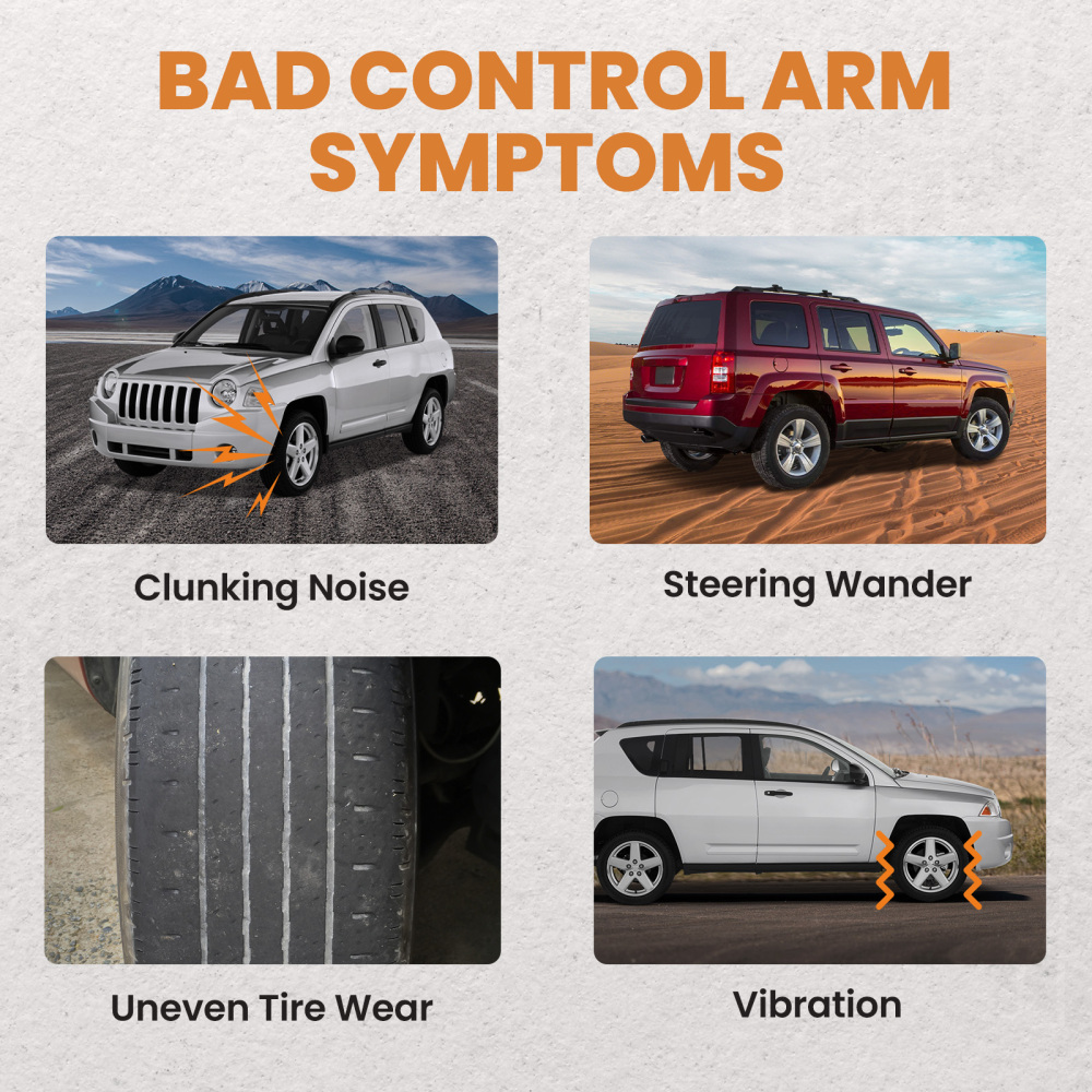 10x Front Lower Control Arm Sway Bar Tie Rod for 2007-2017 compatible for Jeep Compass Patriot