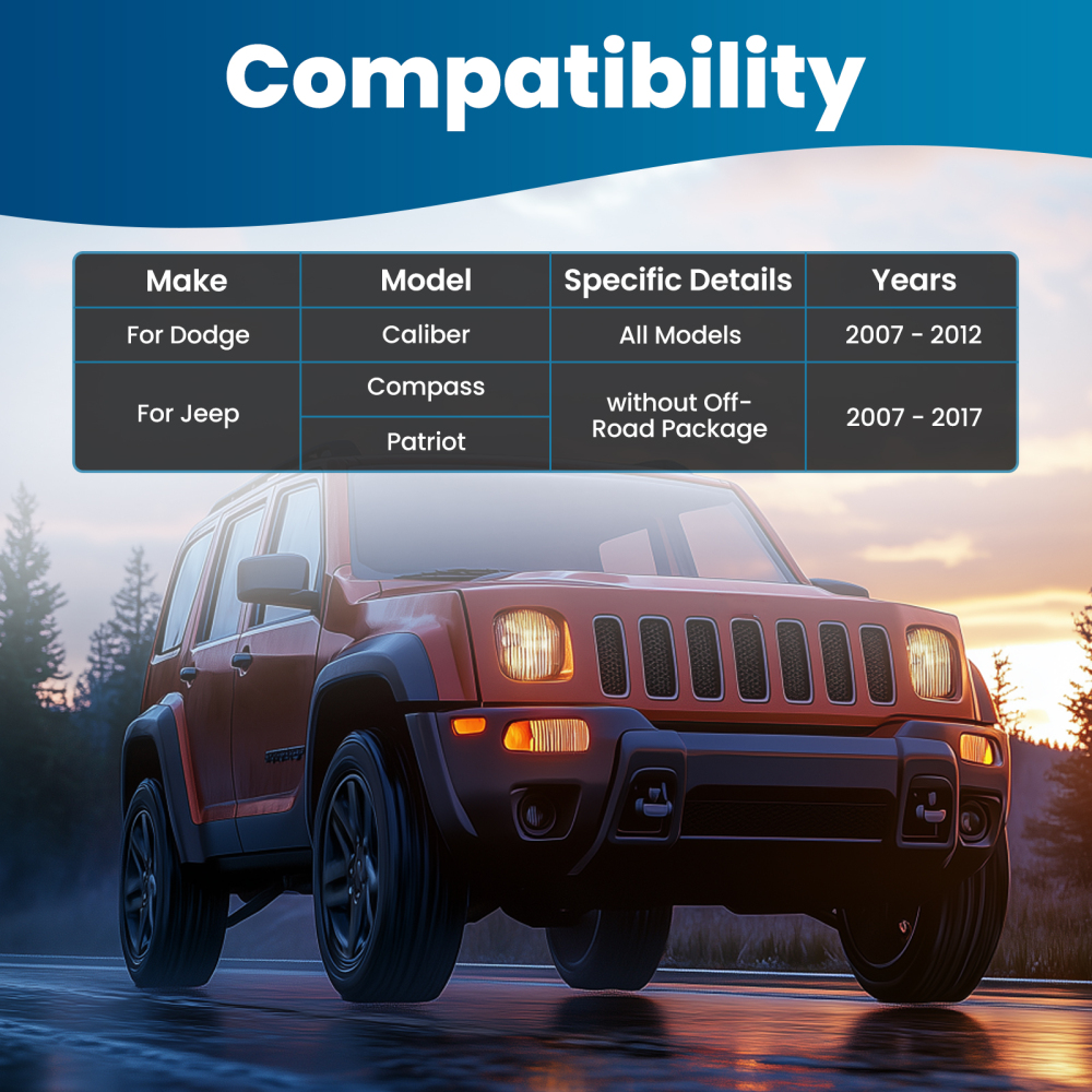 Rear Lower Control Arm Assembly compatible for Dodge Caliber compatible for Jeep Compass Patriot MS251007