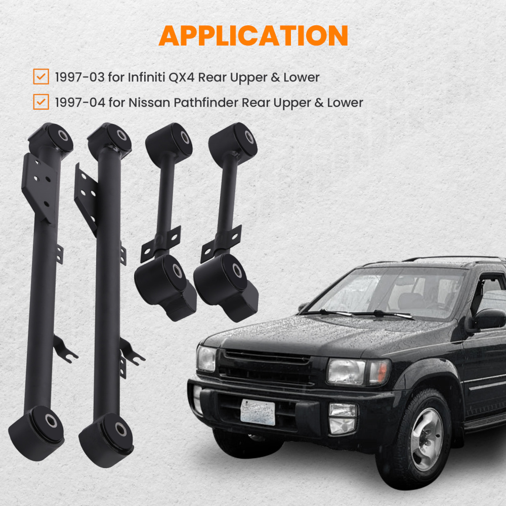 Compatible for Nissan Pathfinder QX4 551102W110 Trailing Control Arm Rear Upper and Lower Kit 