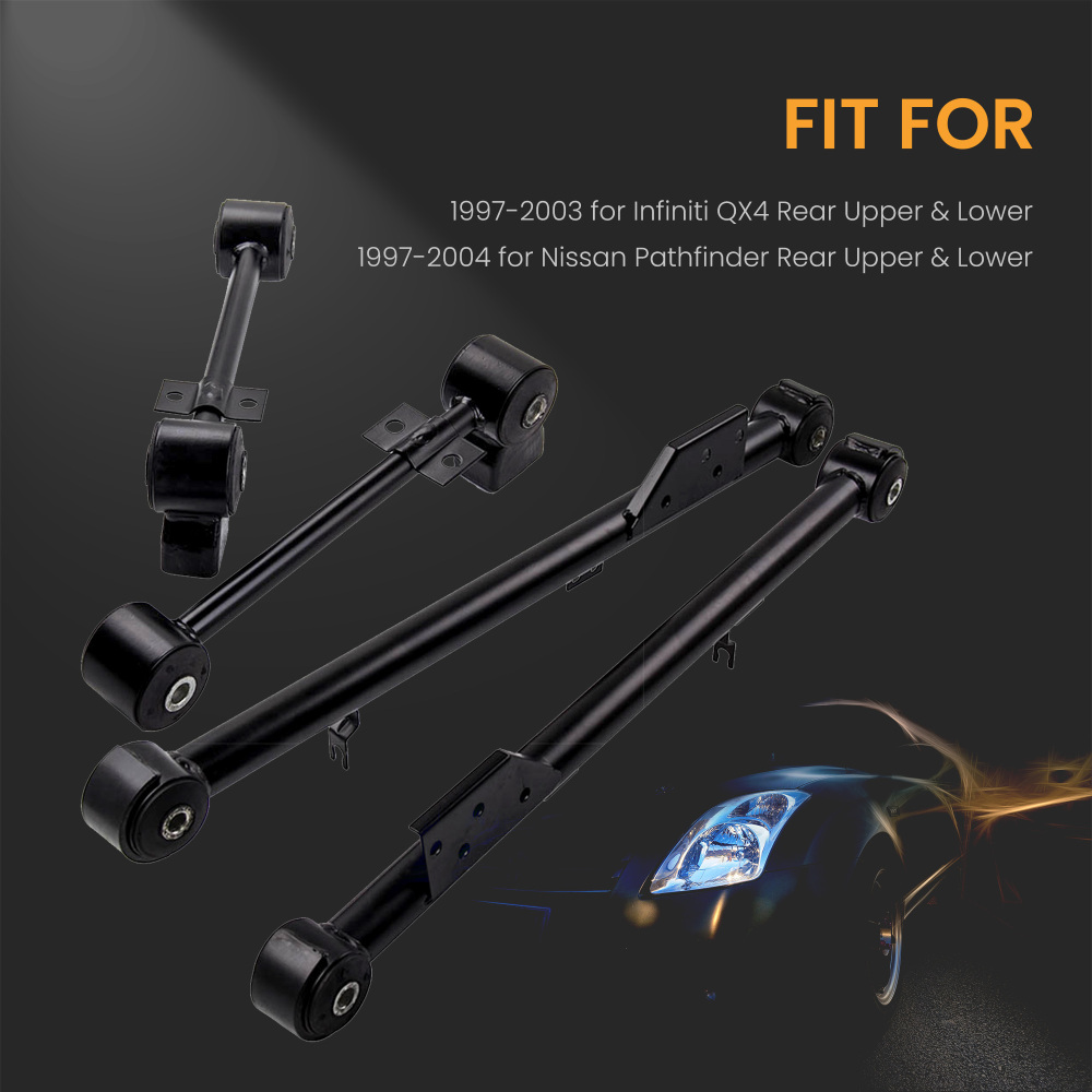 Compatible for Nissan Pathfinder QX4 551102W110 Trailing Control Arm Rear Upper and Lower Kit 