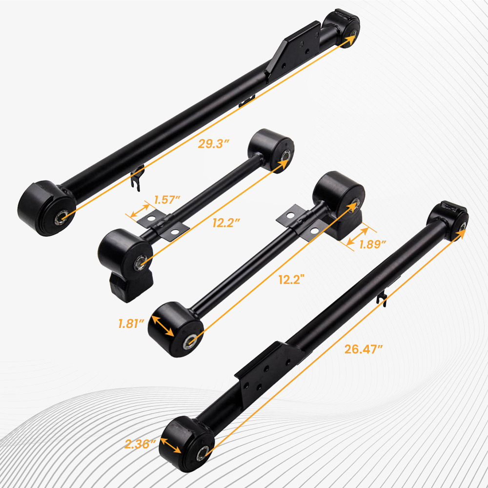 Compatible for Nissan Pathfinder QX4 551102W110 Trailing Control Arm Rear Upper and Lower Kit 