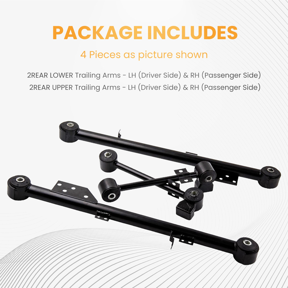 Compatible for Nissan Pathfinder QX4 551102W110 Trailing Control Arm Rear Upper and Lower Kit 