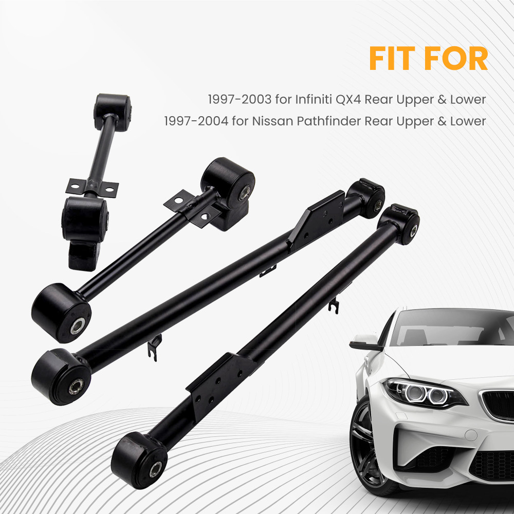 Compatible for Nissan Pathfinder QX4 551102W110 Trailing Control Arm Rear Upper and Lower Kit 