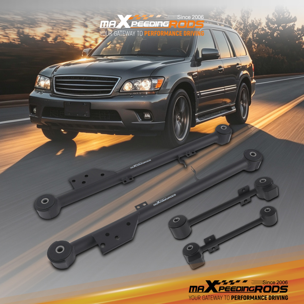 Rear Upper + Lower Trailing Control Arm Set compatible for Nissan Pathfinder QX4 1997-2004