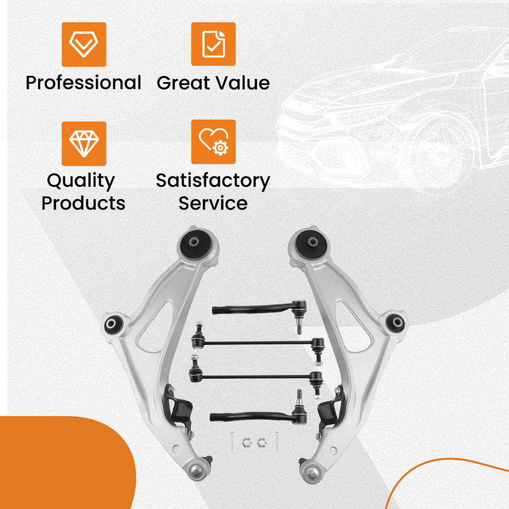 Front Lower Control Arm Tie Rod Sway Bar For 2013-2019 compatible for Nissan Pathfinder QX60