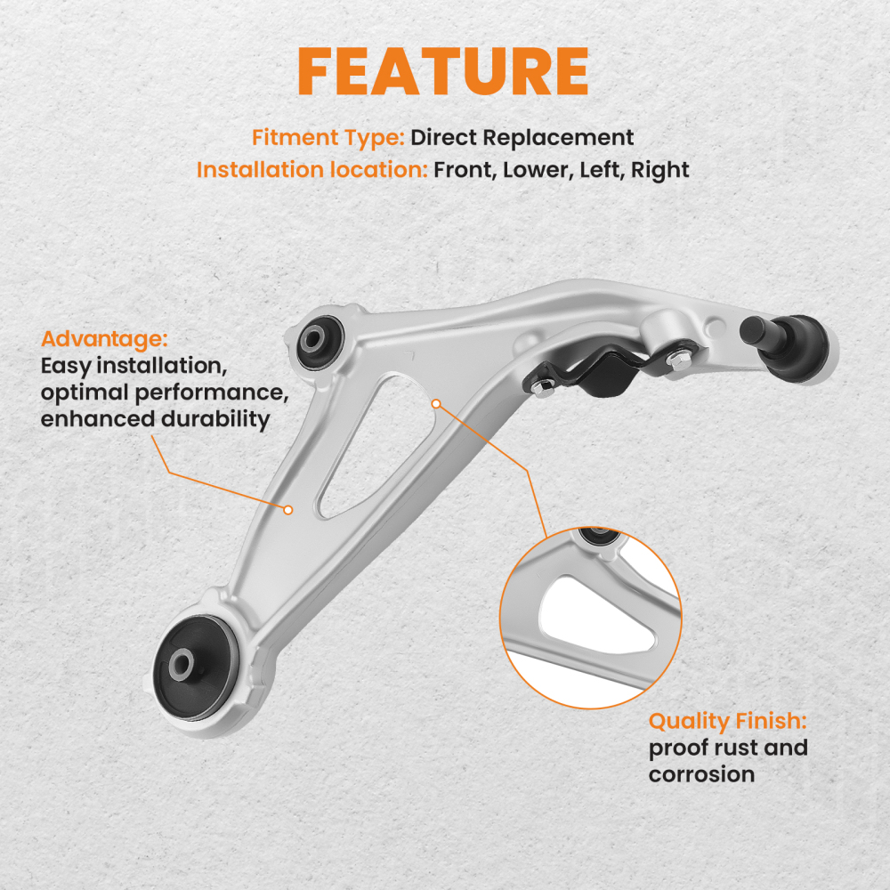 Front Lower Control Arm Tie Rod Sway Bar For 2013-2019 compatible for Nissan Pathfinder QX60