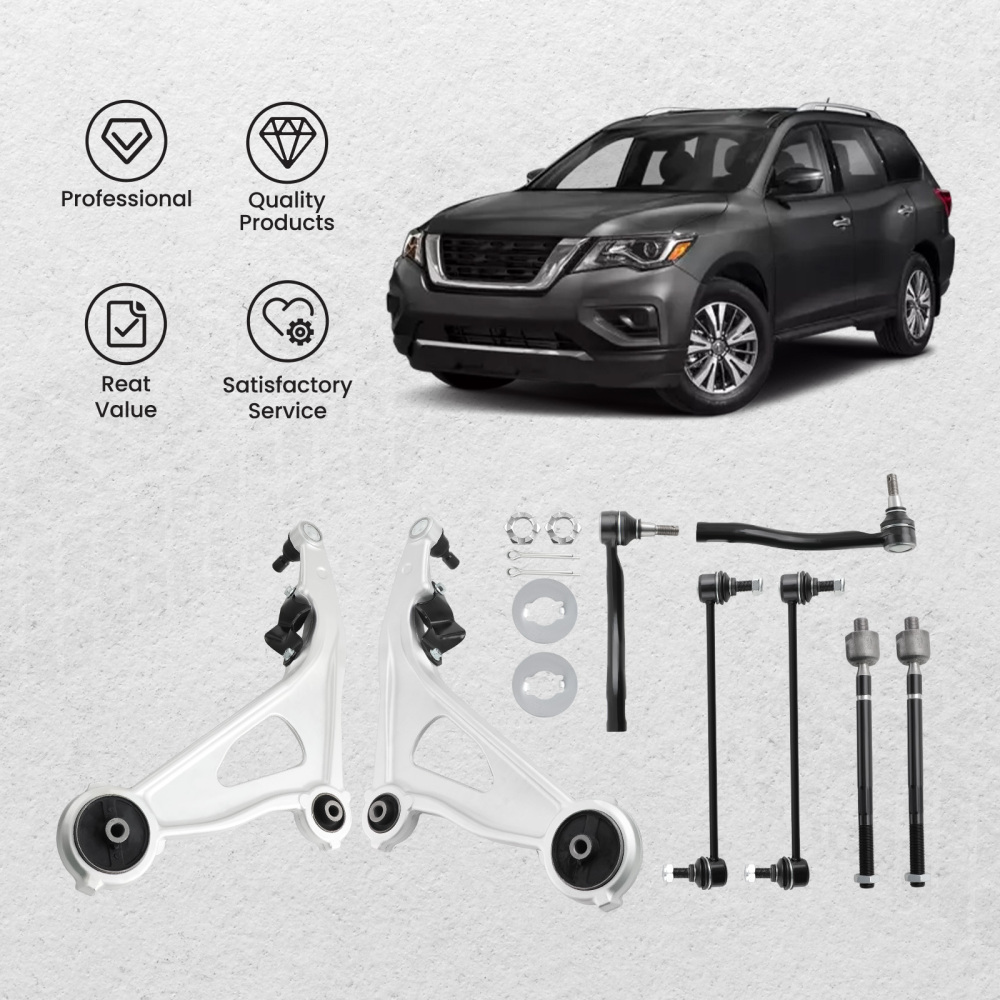 Front Lower Control Arms Sway Bars Tie Rods compatible for Nissan Pathfinder 2013-2020 8pcs