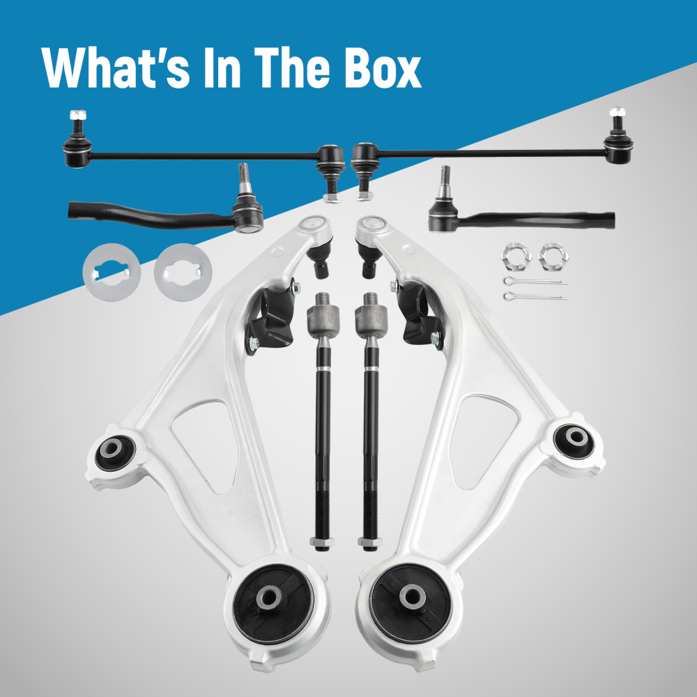 Front Lower Control Arms Sway Bars Tie Rods compatible for Nissan Pathfinder 2013-2020 8pcs