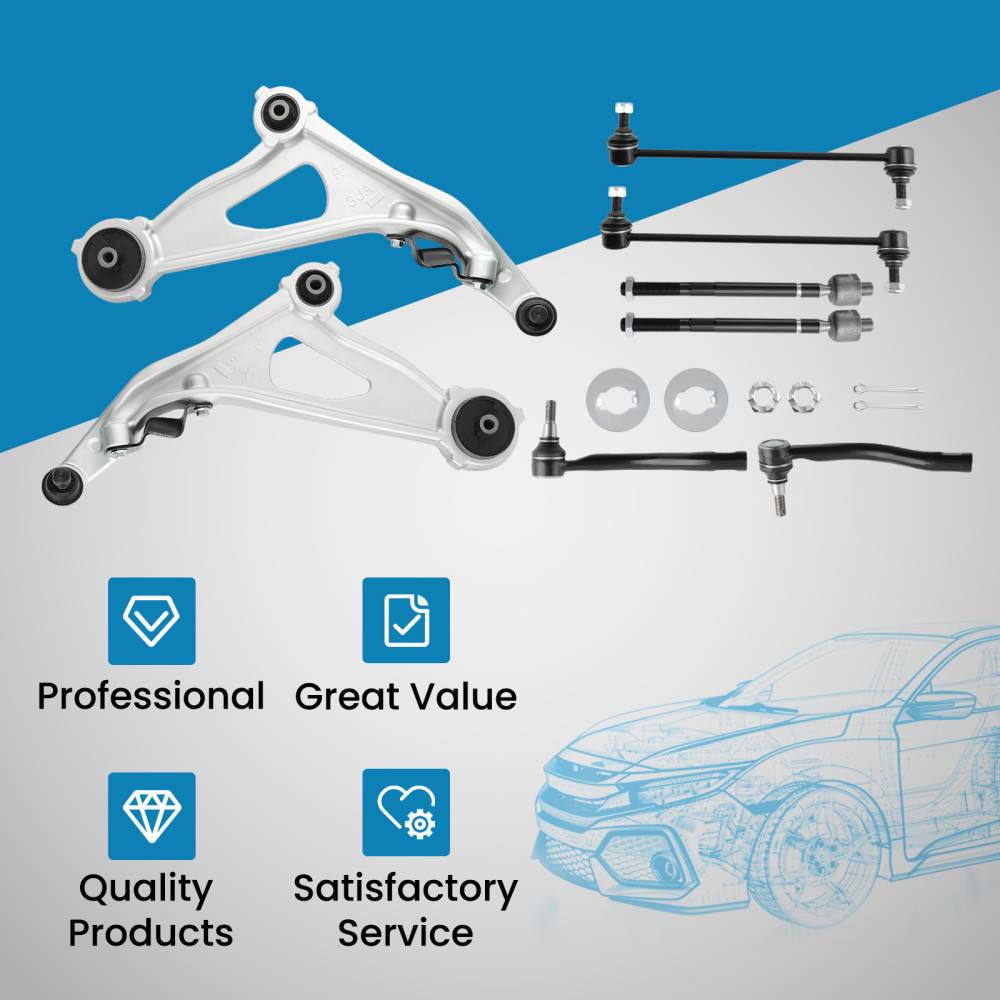 Front Lower Control Arms Sway Bars Tie Rods compatible for Nissan Pathfinder 2013-2020 8pcs